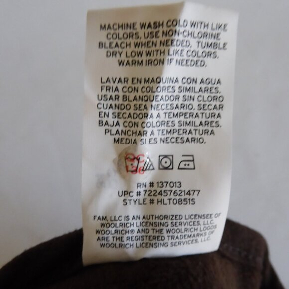 NEW WOMENS REVERSIBLE FASHION WINTER WRAP WOOLRICH BRAND BROWN & PLAID (ONE SIZE - Picture 10 of 10